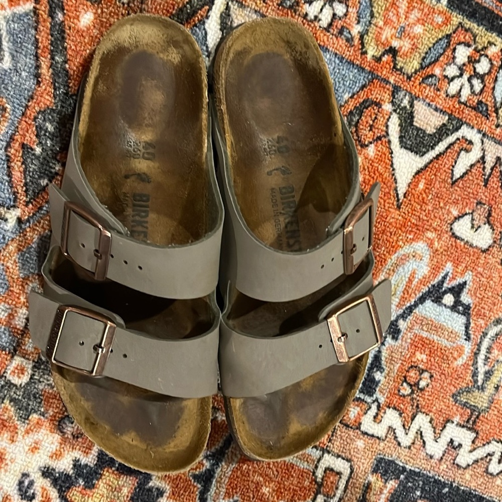 Birkenstock Arizona Birko-Flor Stone 9/40 Narrow